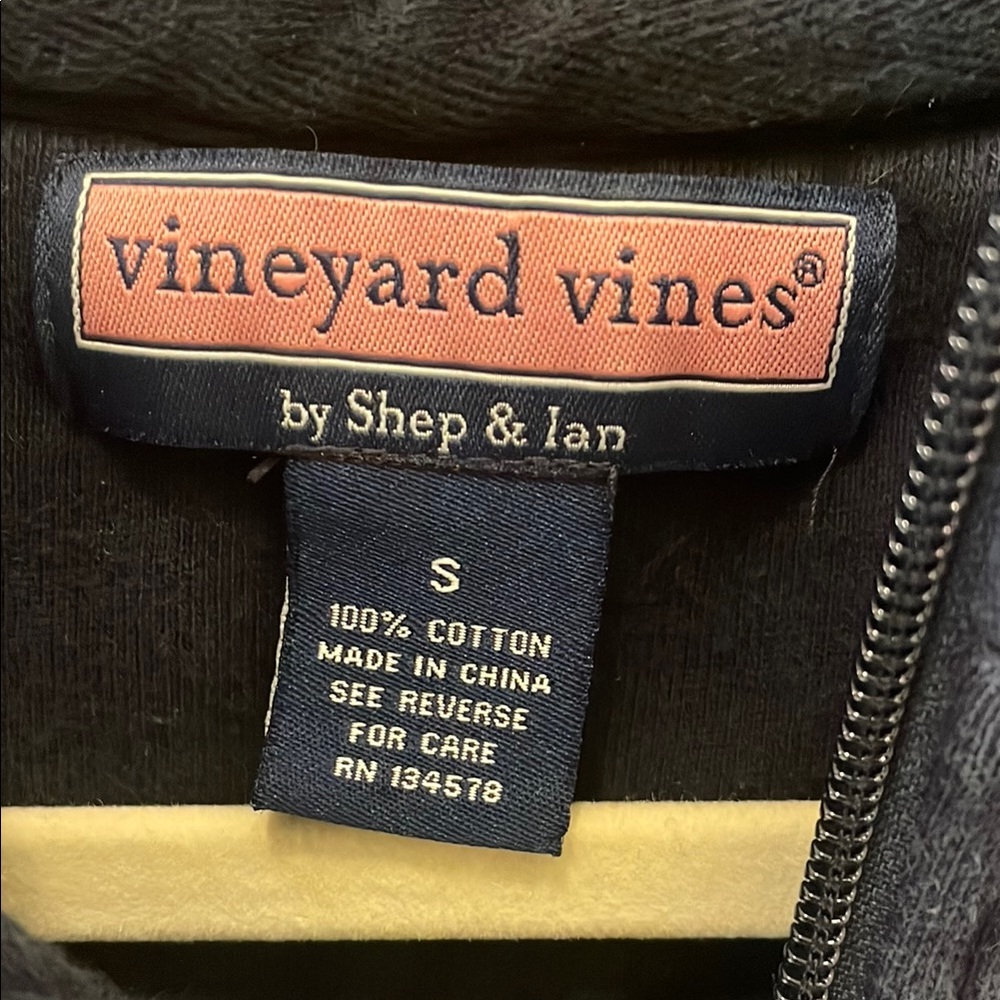 Vineyard Vines Navy Quarter-Zip Pullover - Picture 2 of 5